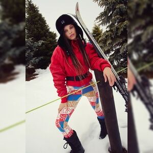 Free People FP Movement‎ Dawn To Dusk Printed Base Layer Leggings FPM Combo